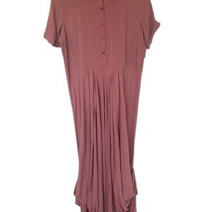 Solid Tunic with Buttoned Yoke